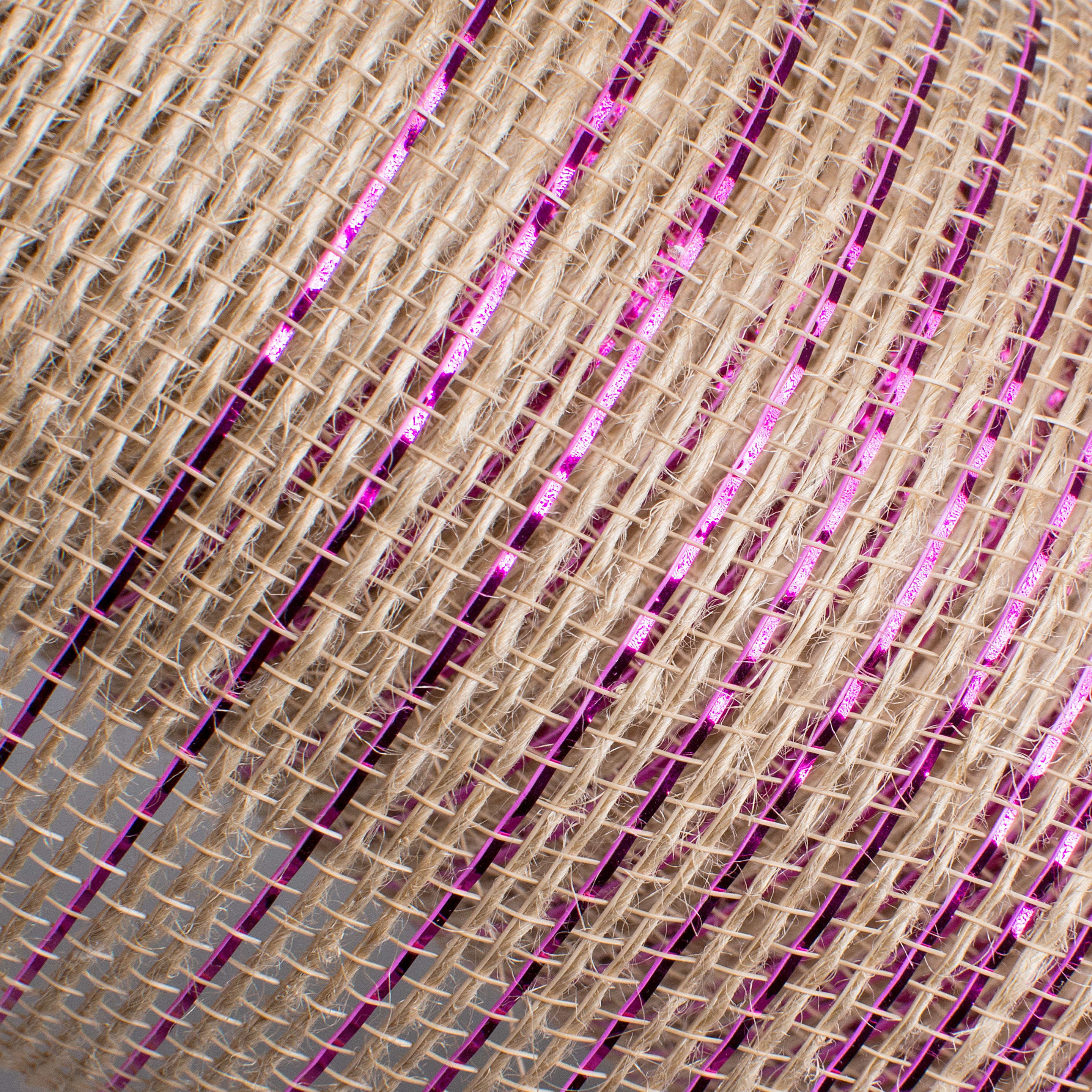 10" Jute Poly Mesh: Hot Pink Foil Ombré