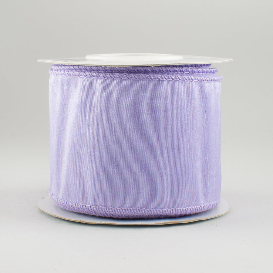 2.5" Faux Dupioni Ribbon: Lavender (10 Yards)