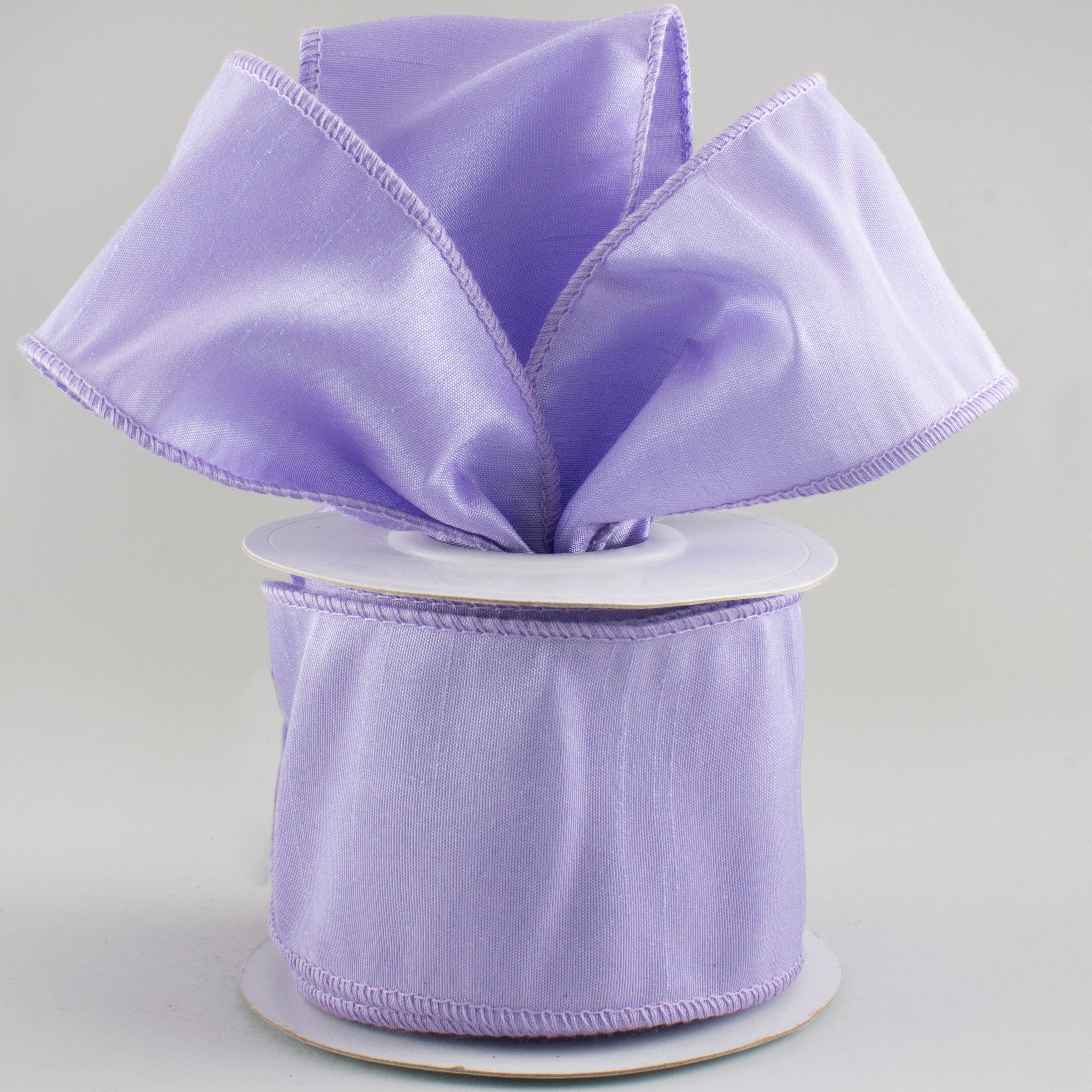 2.5" Faux Dupioni Ribbon: Lavender (10 Yards)
