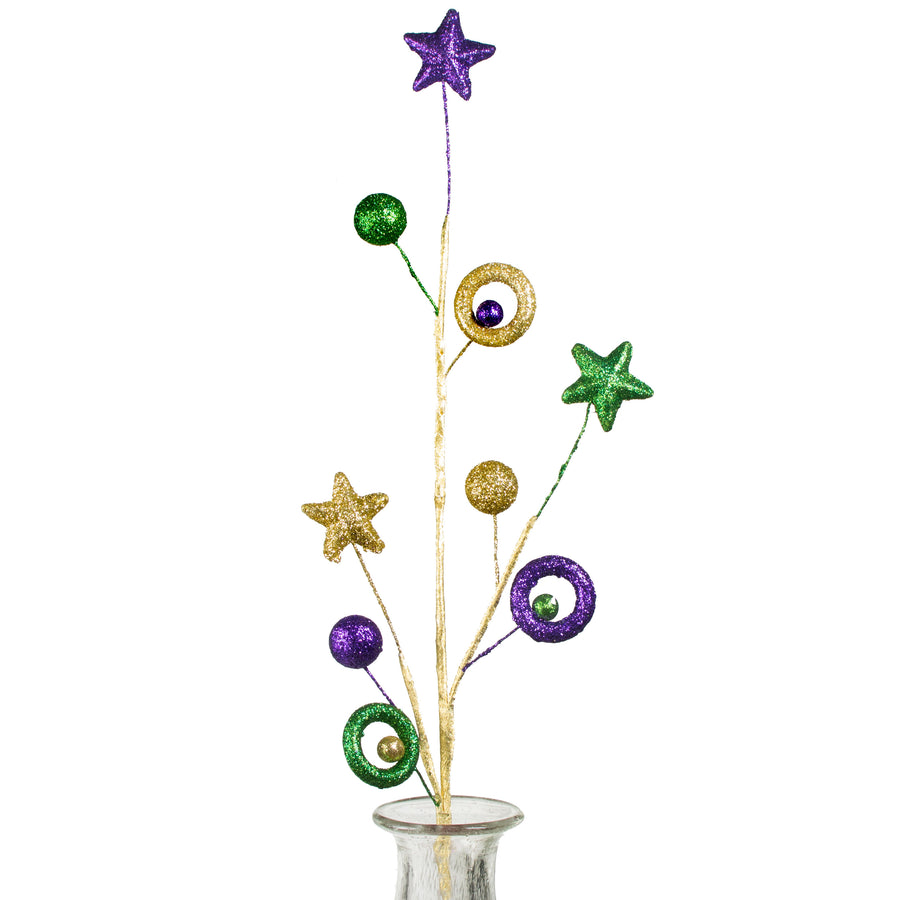 28" Glitter Ball Circle Star Spray: PGG