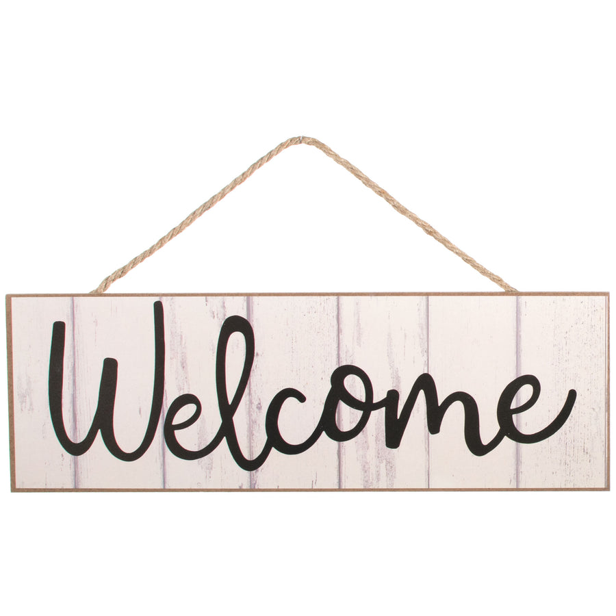 15" Wooden Sign: Welcome Fence