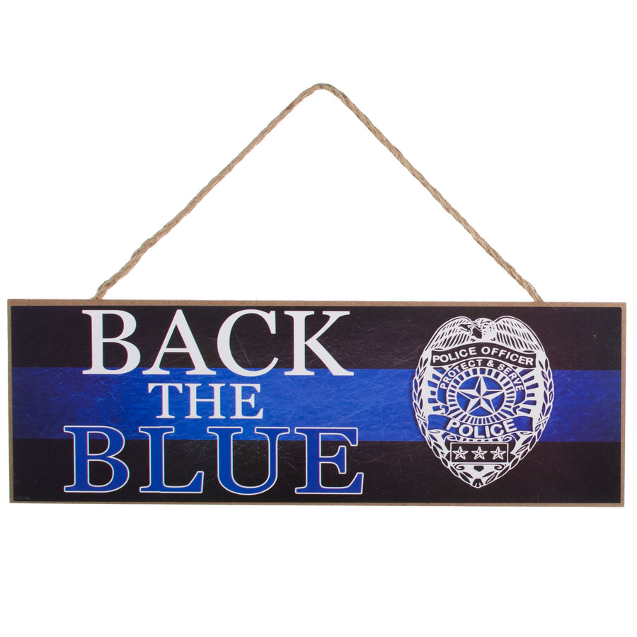 15" Wooden Sign: Back The Blue