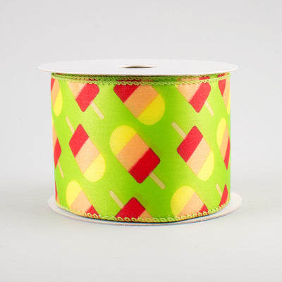 2.5" Popsicle Ribbon: Lime (10 Yards)