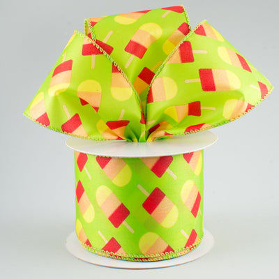 2.5" Popsicle Ribbon: Lime (10 Yards)