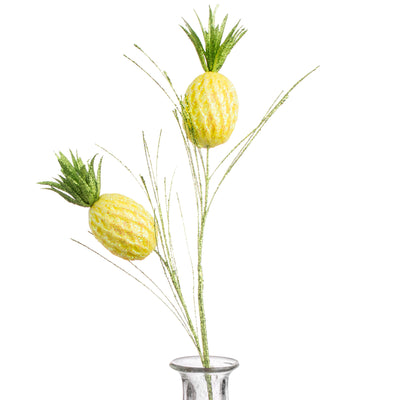 31" Glitter Pineapple Spray