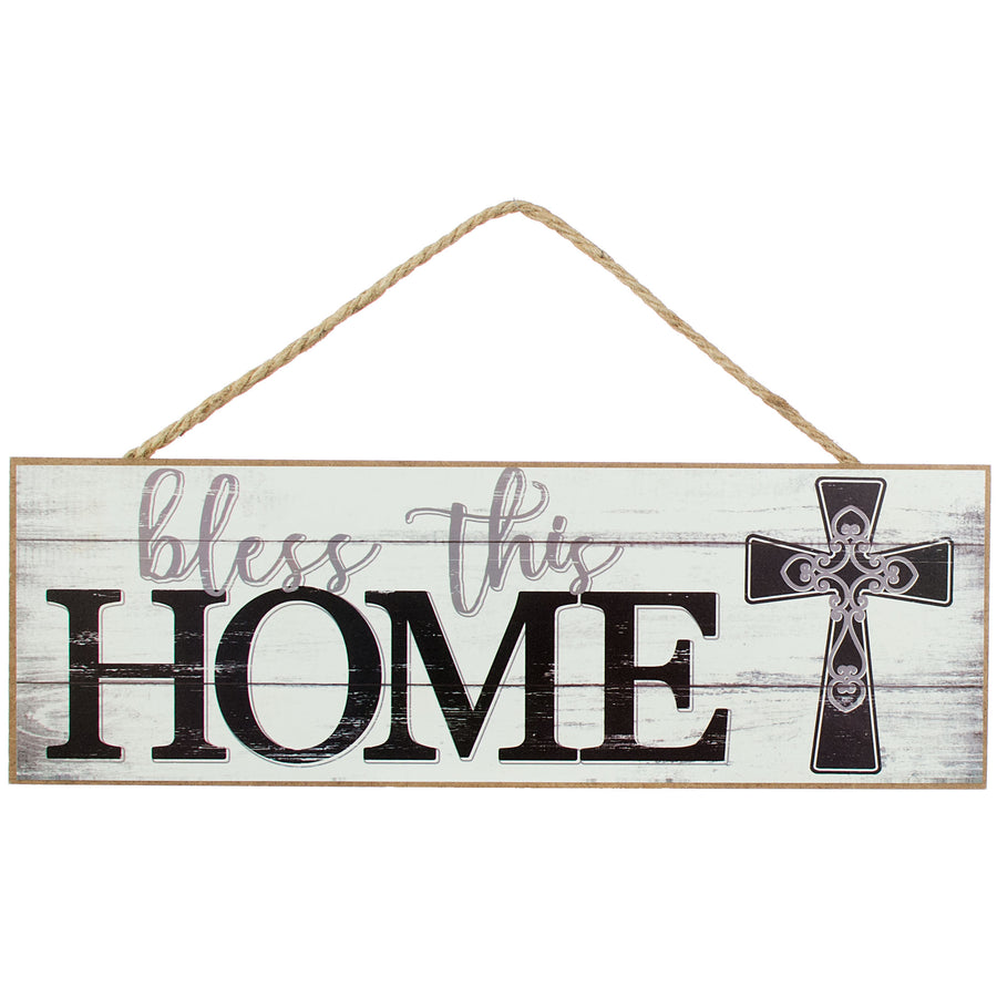 15" Wooden Sign: Bless This Home