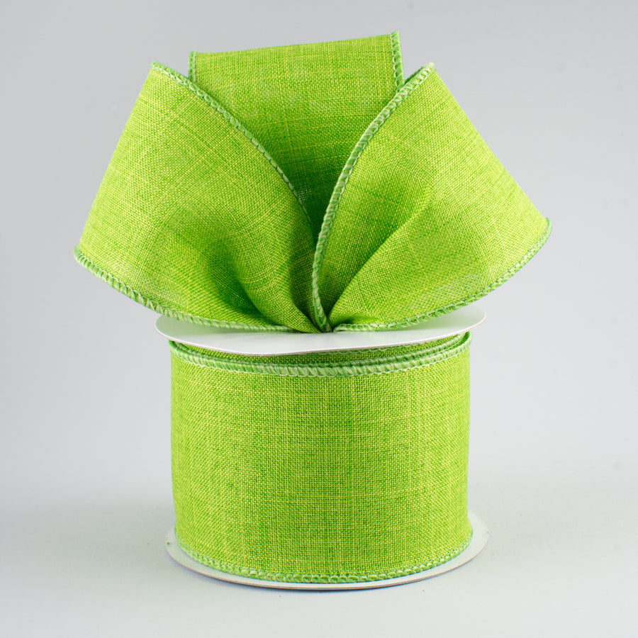 2.5" Royal Canvas Ribbon: Fresh Green (10 Yards)