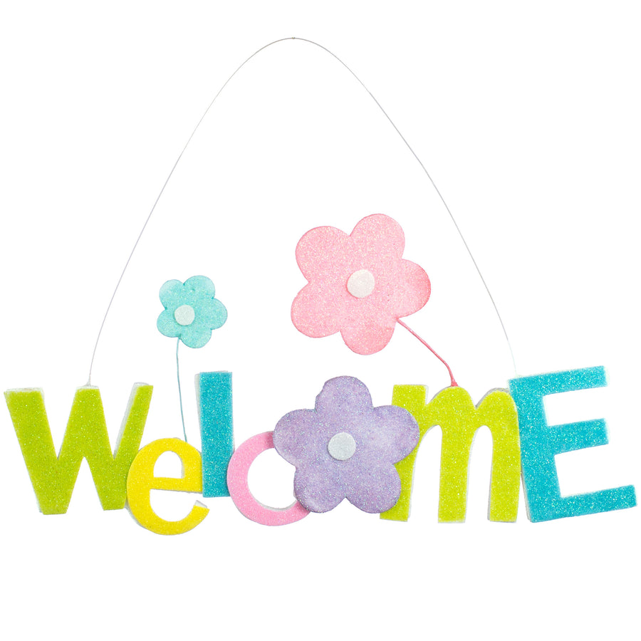 14" Glitter Welcome Cutout: Daisy