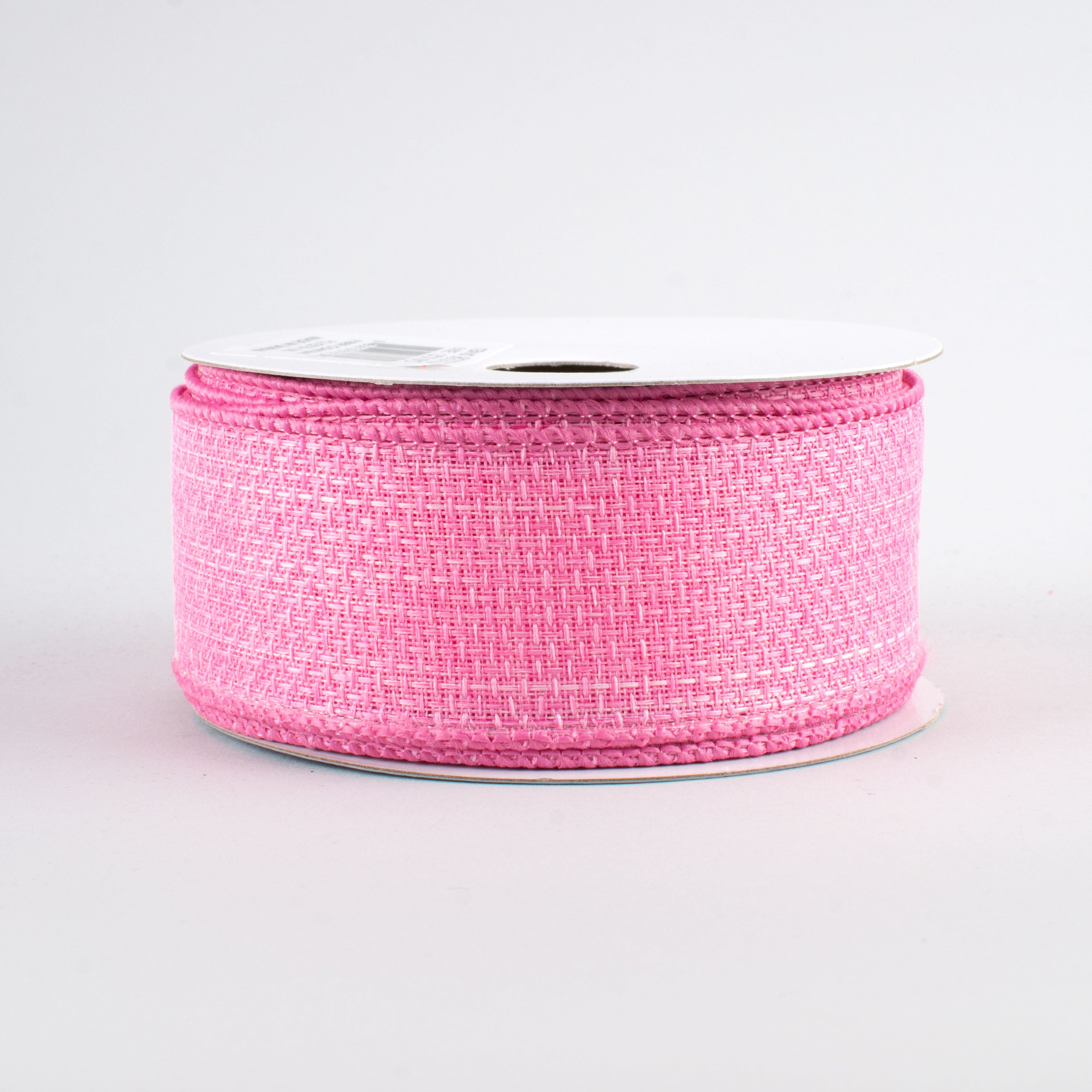 1.5" Royal Faux Burlap Ribbon: Pink (10 Yards)