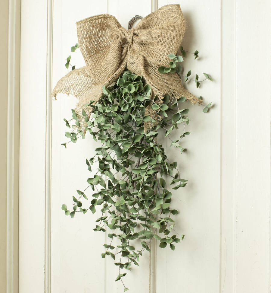 27" Green Eucalyptus Teardrop