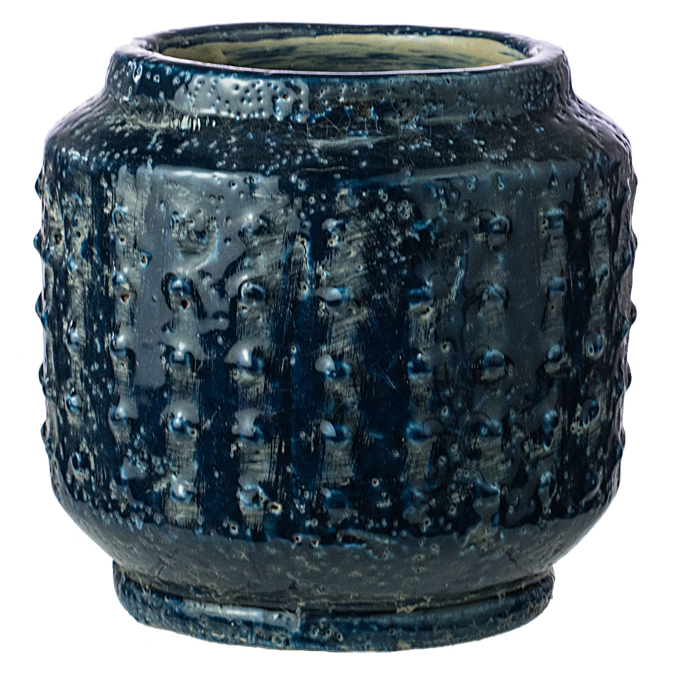 6" Ceramic Hobnail Vase: Blue