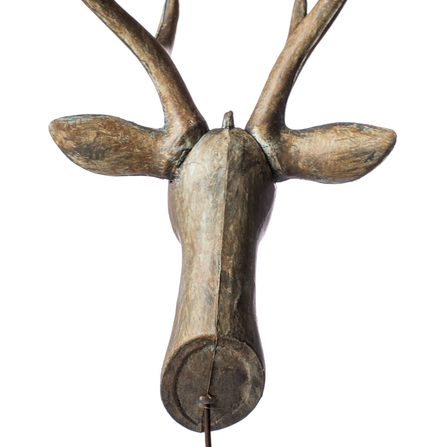 18" Deer Head Pick: Wood Grain