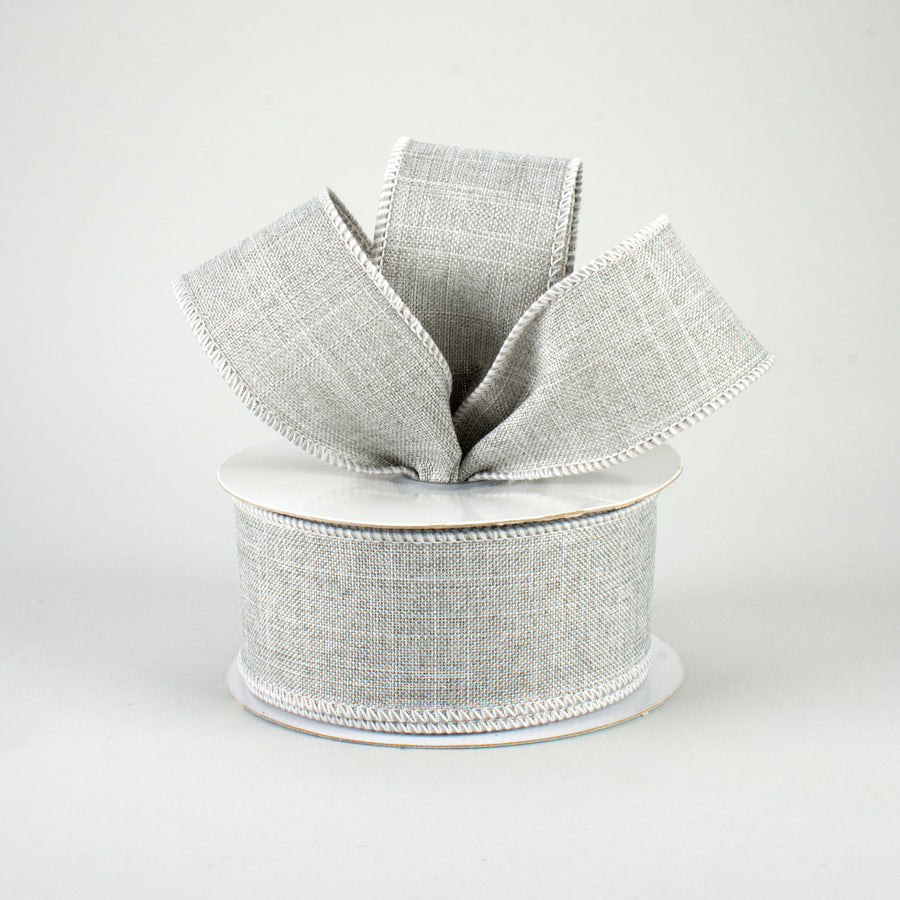 1.5" Royal Canvas Ribbon: Light Grey (10 Yards)