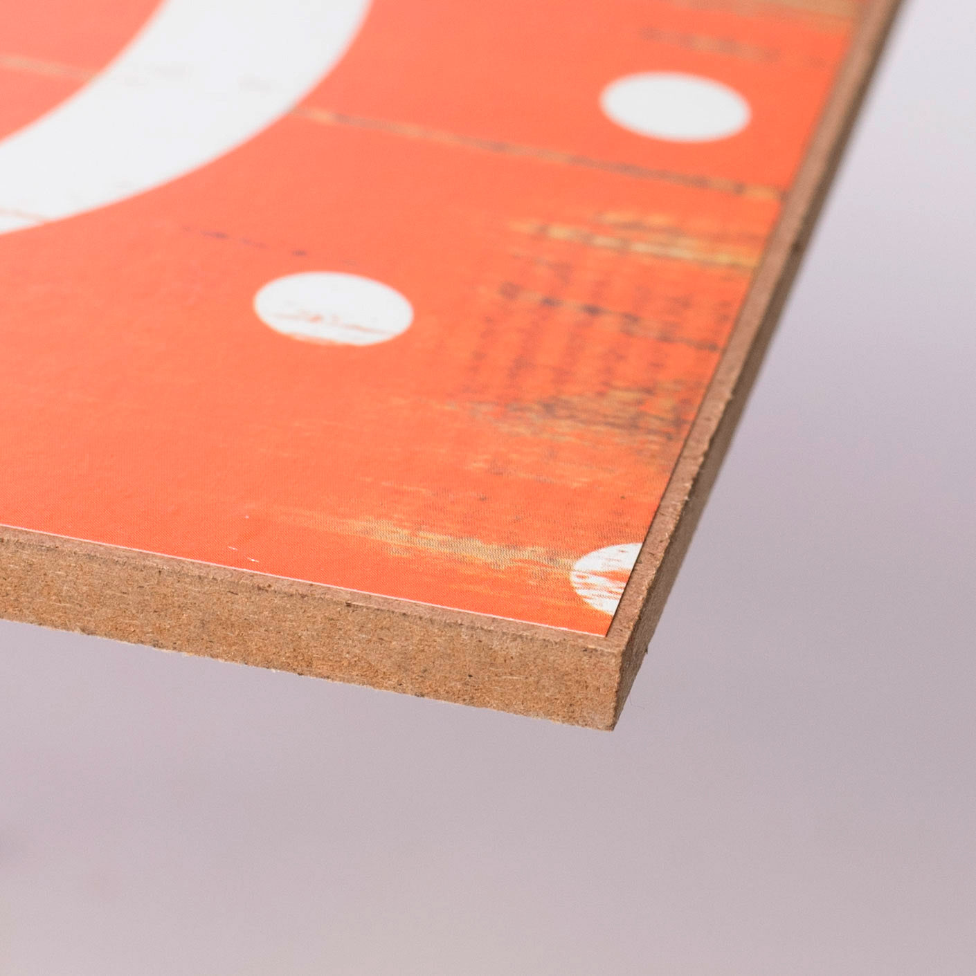 12" Wooden Sign: Orange Polka Dot Boo