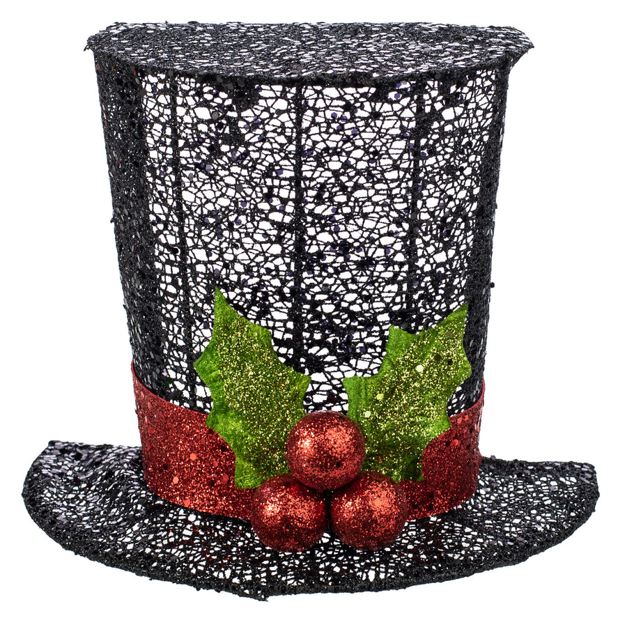7" Half-a-Hat Glitter Mesh Top Hat