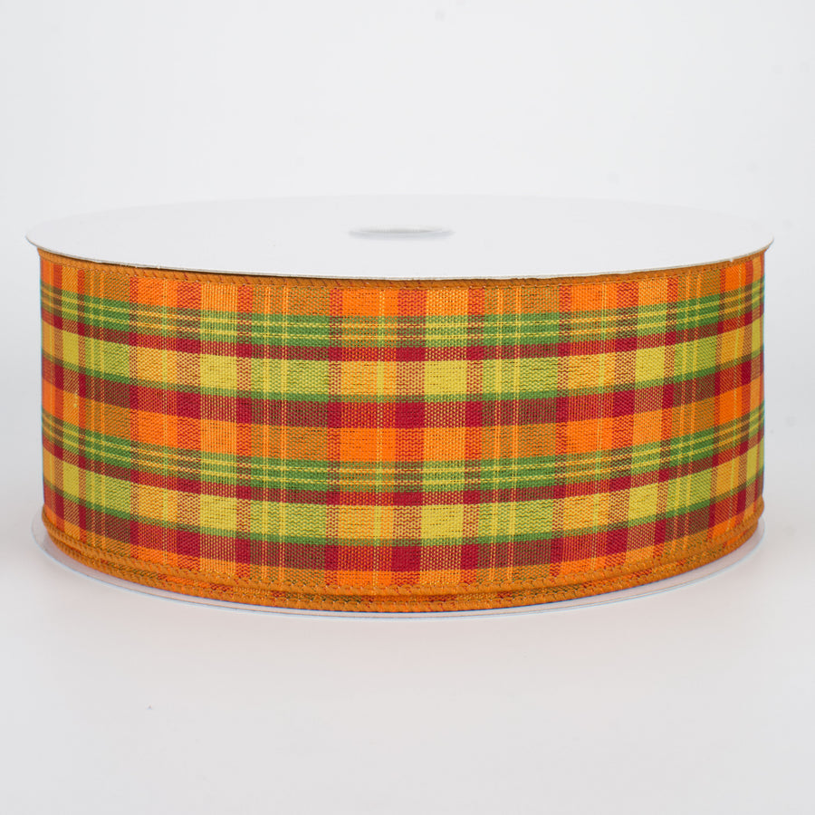 2.5" Fall Value Plaid Ribbon (50 Yards)