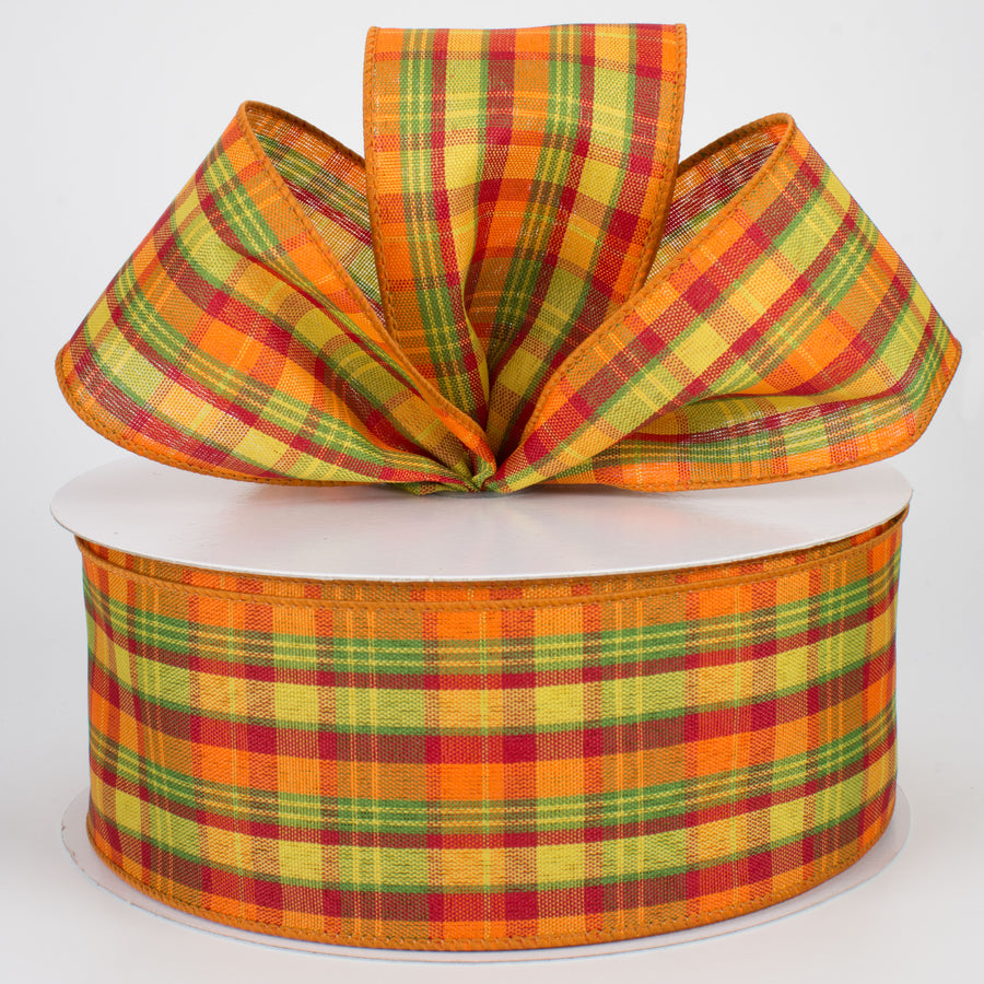 2.5" Fall Value Plaid Ribbon (50 Yards)