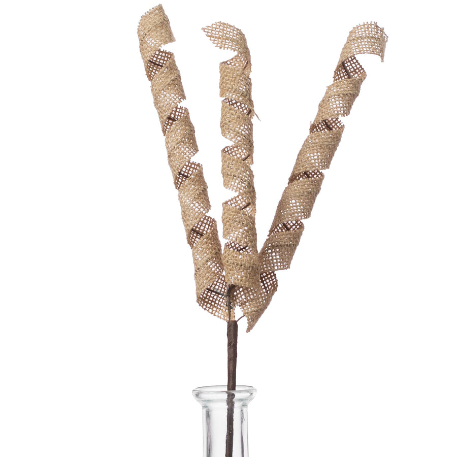 14" Burlap Curls Spray