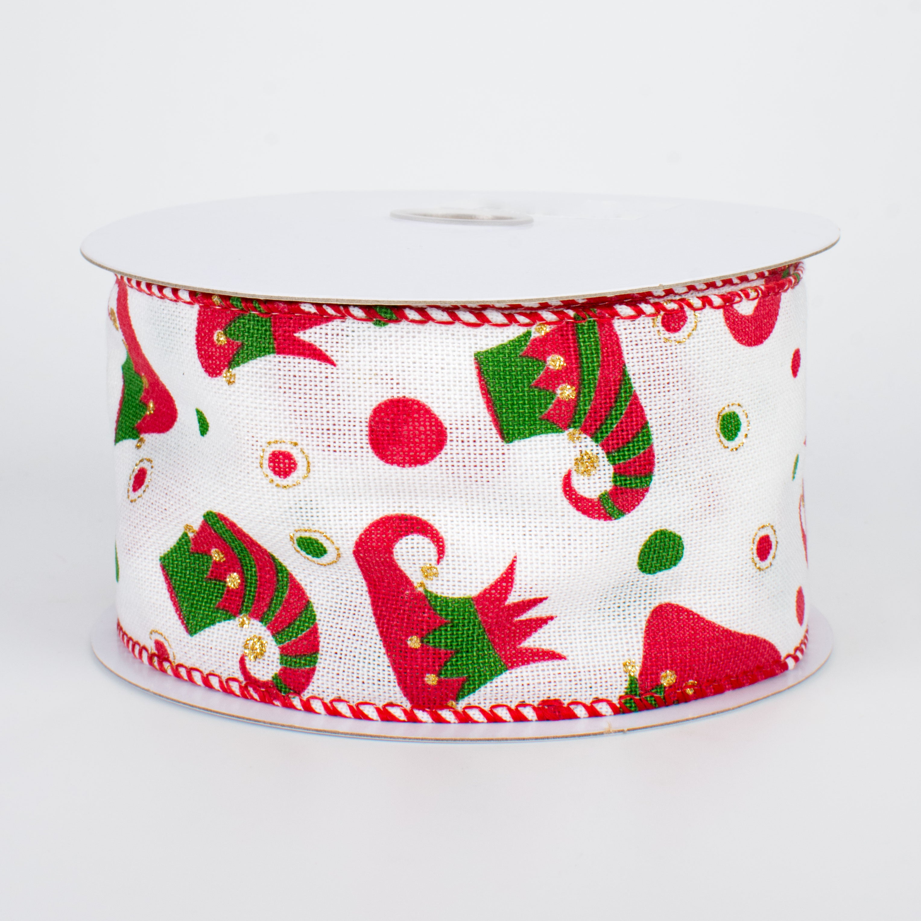 2.5" Elf Boots Linen Ribbon