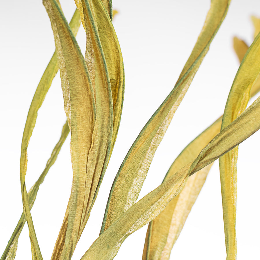 42" Paper Grass Spray: Mossy Yellow