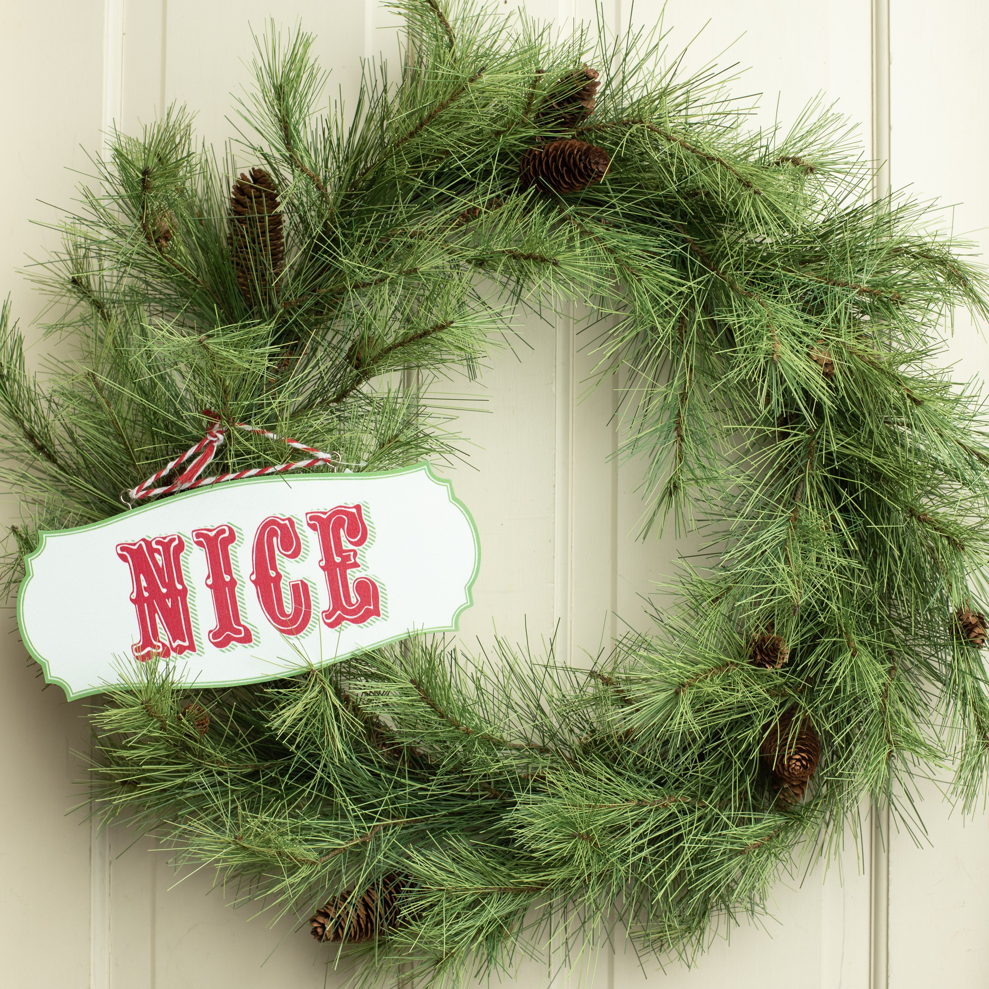 11.5" Reversible Naughty Or Nice Sign