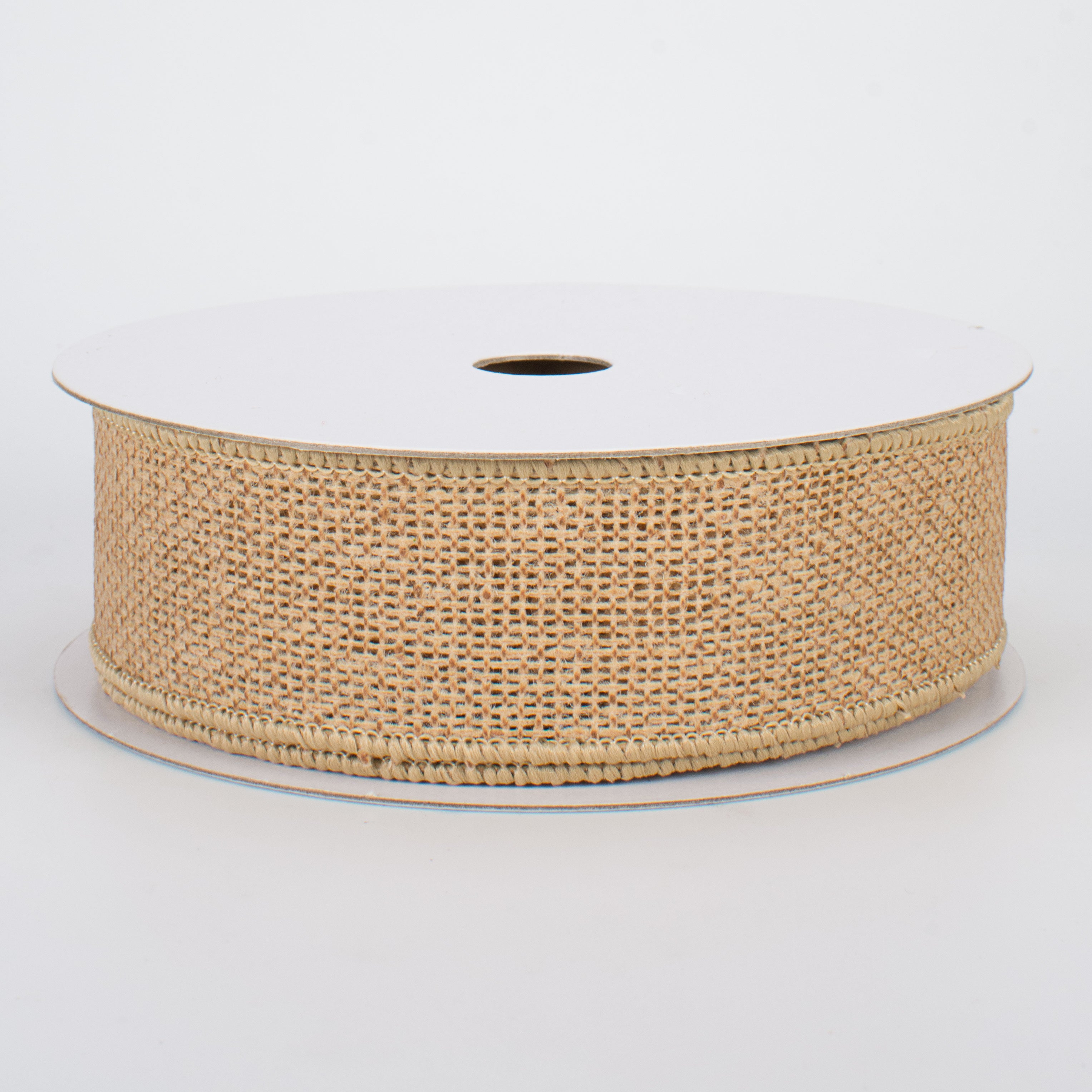1.5" Faux Burlap Ribbon: Natural (10 Yards)