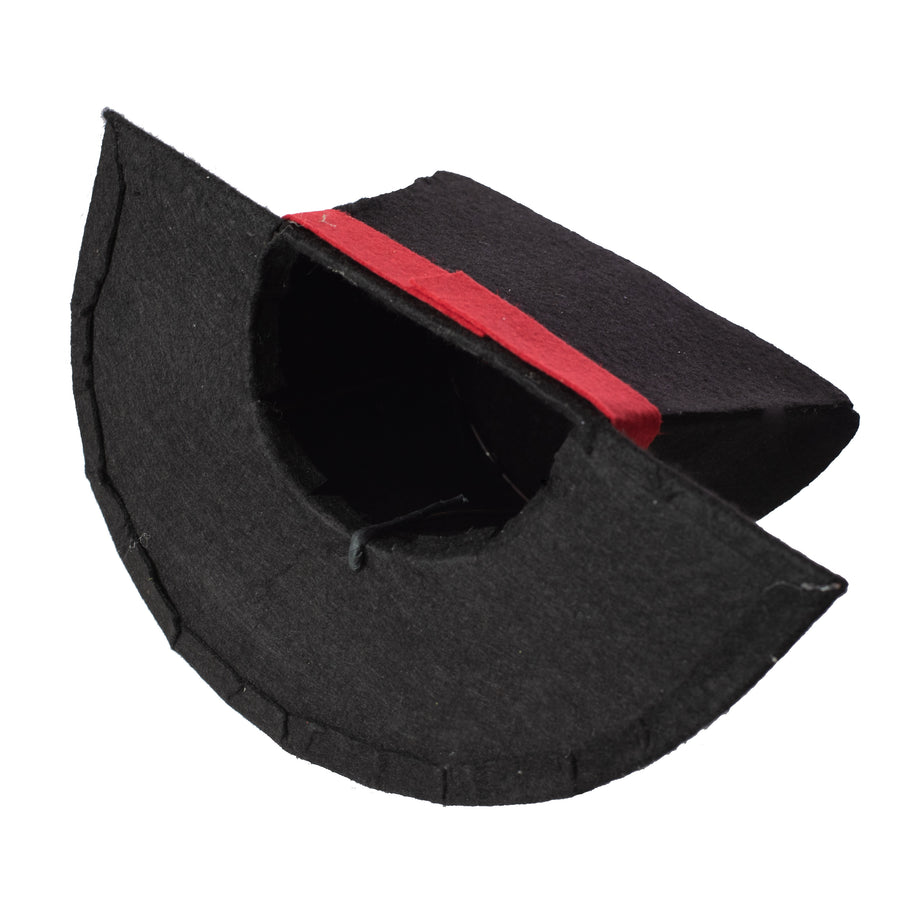 10" Snow Covered Felt Snowman Half-a-Hat