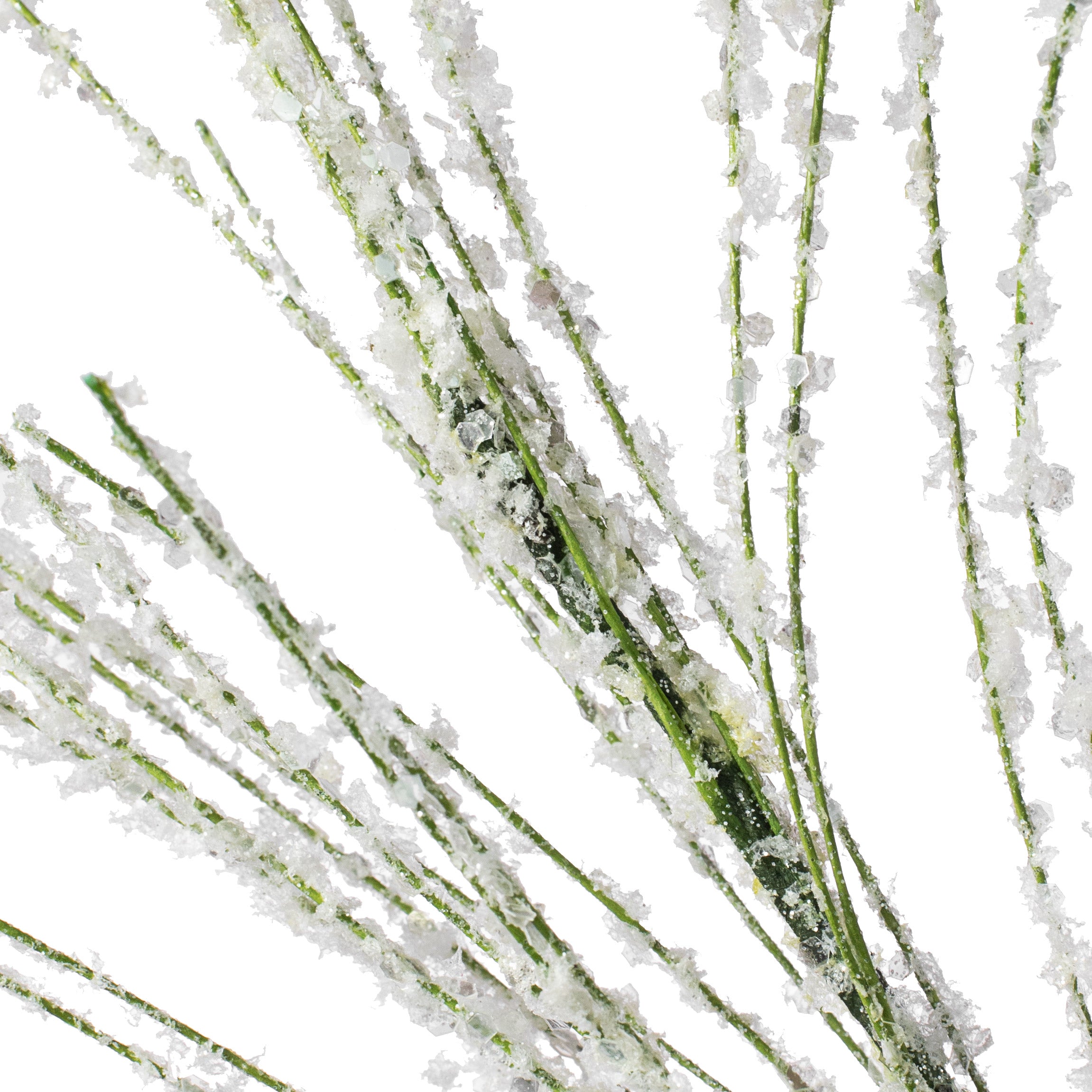 42" Wispy Pine Glitter Spray: Frost Natural