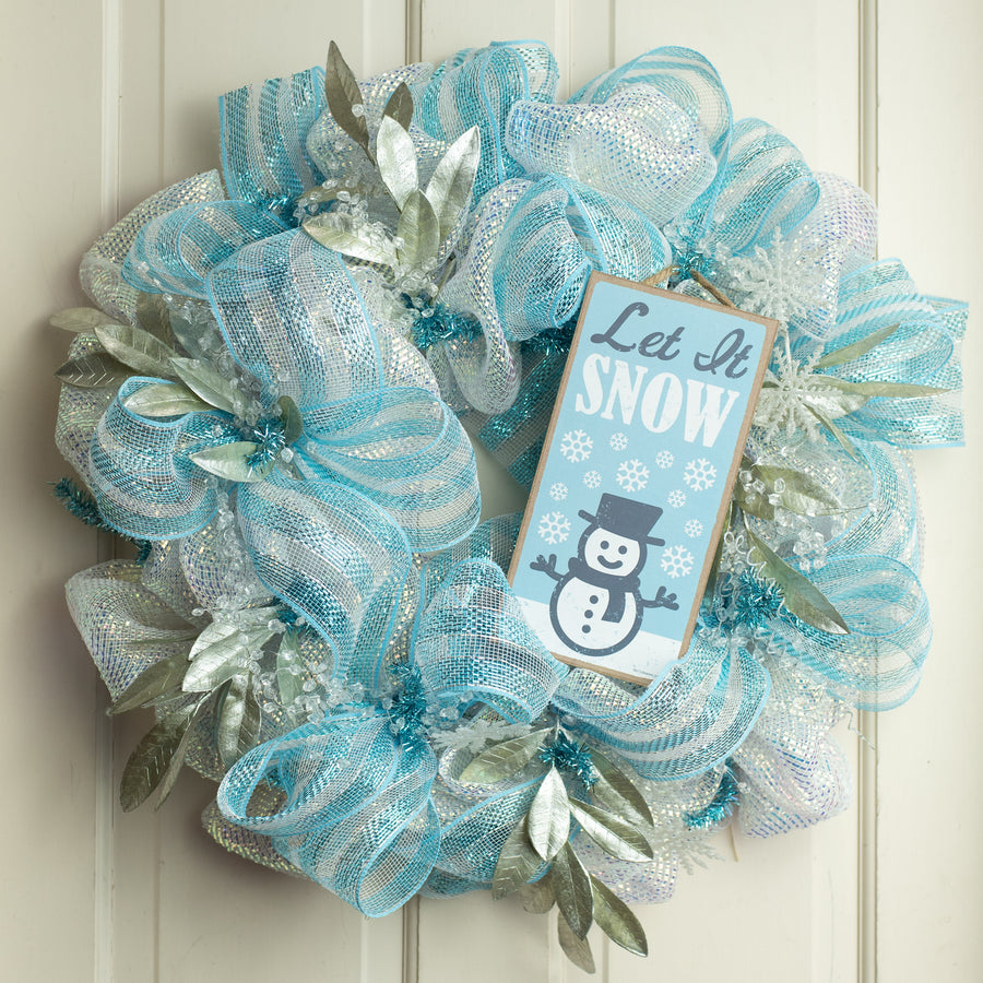 10" Wooden Sign: Let it Snow
