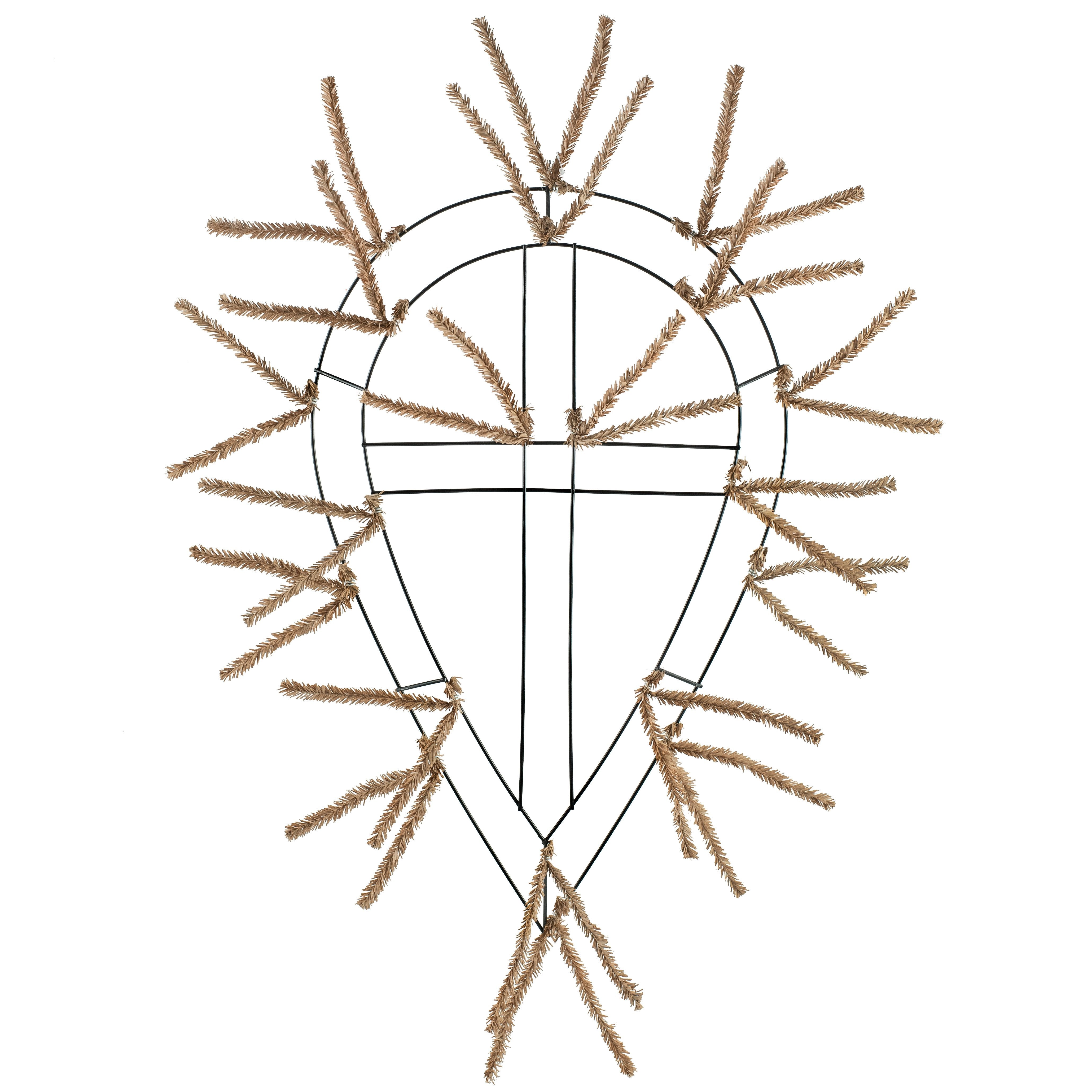 23" Teardrop Work Form: Burlap