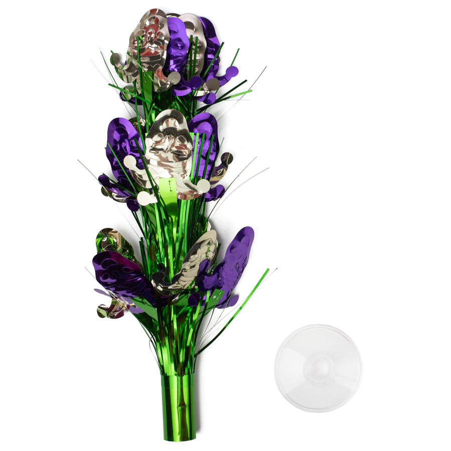12" Foil Tabletop Mardi Gras Jester Fountain Decoration