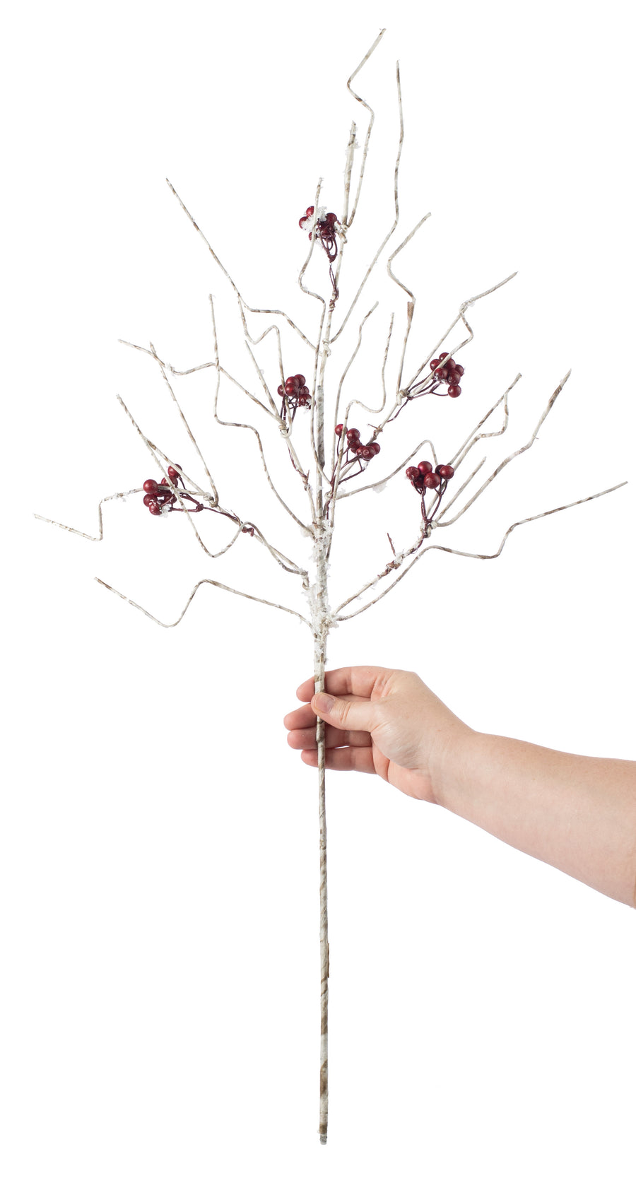 32" Birch Snow Berry Stem Spray