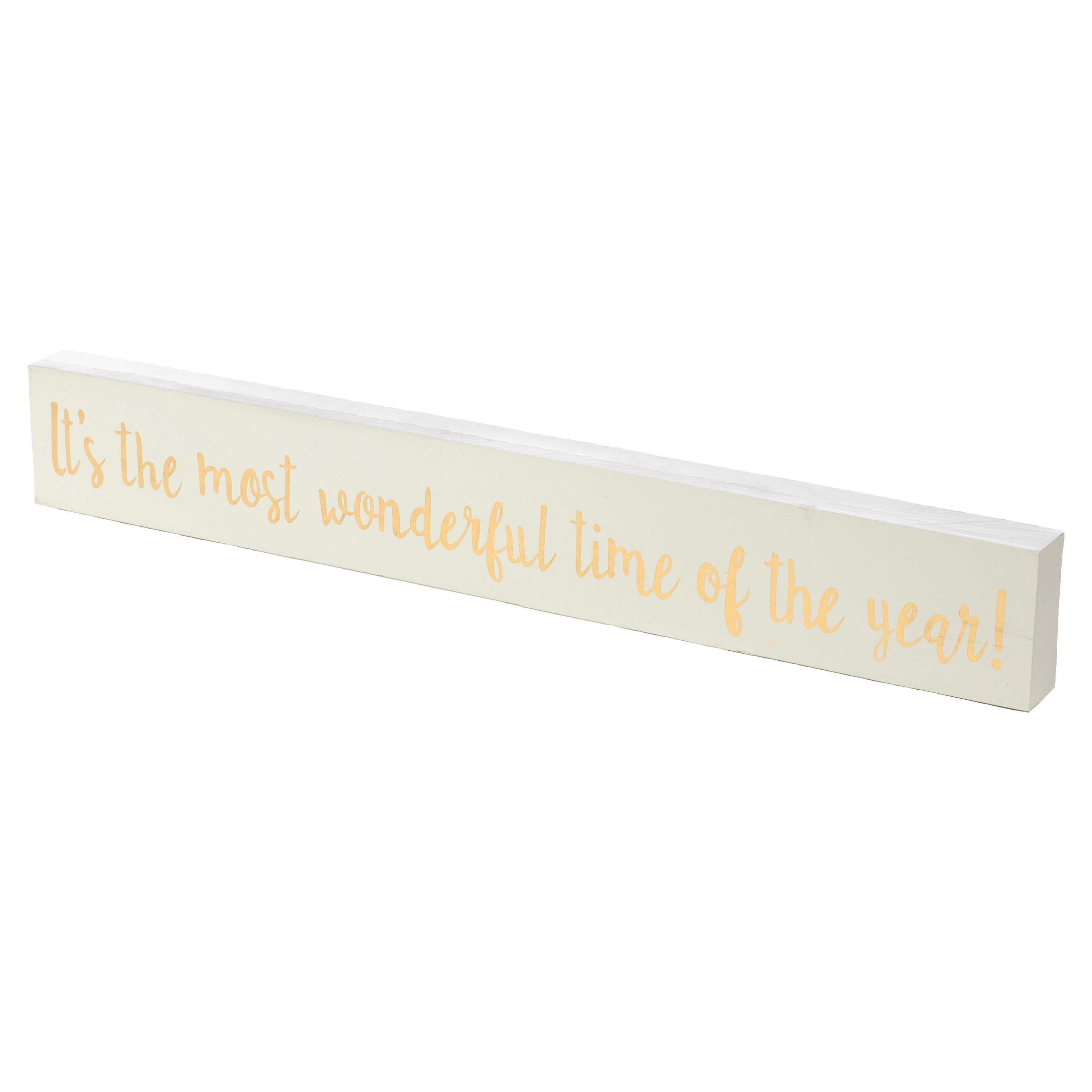 18" Wonderful Time Of The Year Block Sign