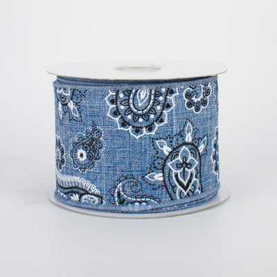 2.5" Bandana Ribbon: Denim (10 Yards)