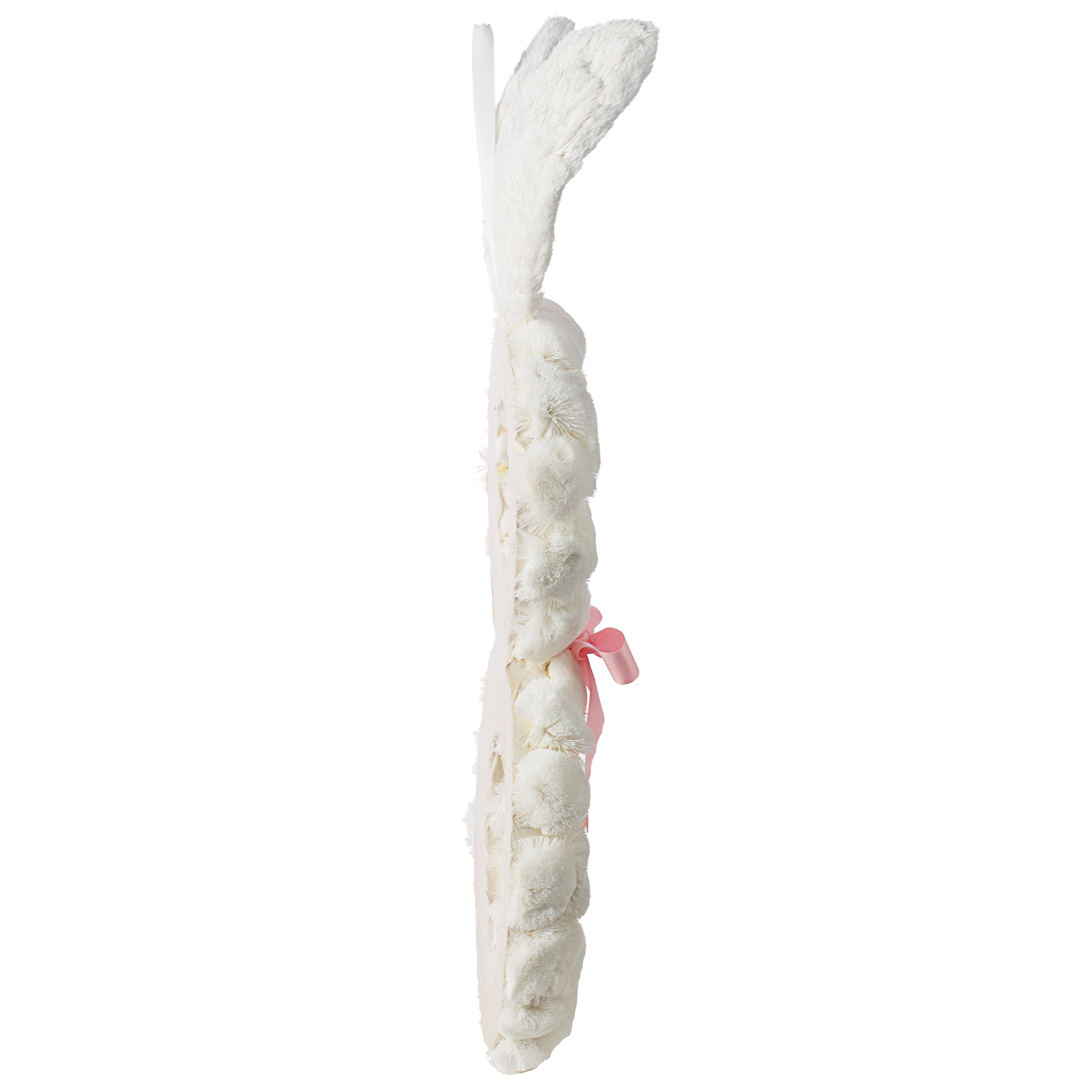 23" Bunny Rabbit Hanger: White & Pink