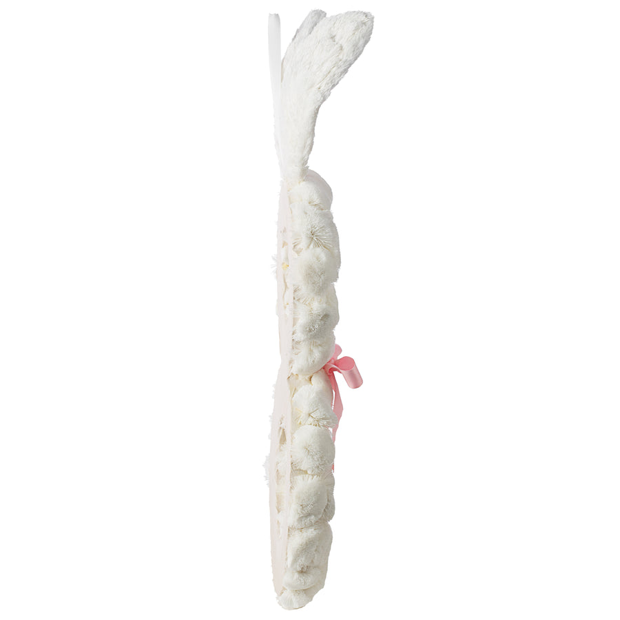 23" Bunny Rabbit Hanger: White & Pink