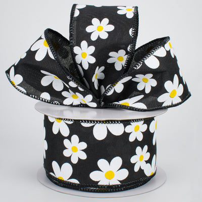 2.5" Daisy Print Ribbon: Black (10 Yards)