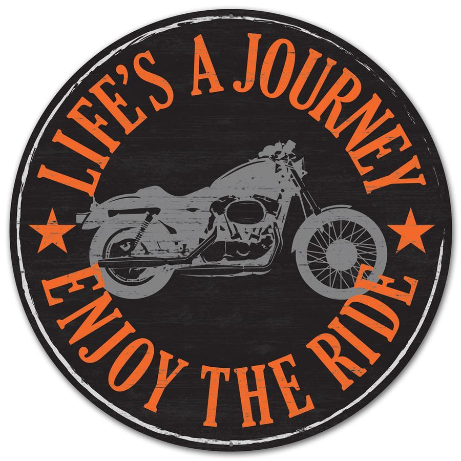 12" Metal Sign: Motorcycle Ride