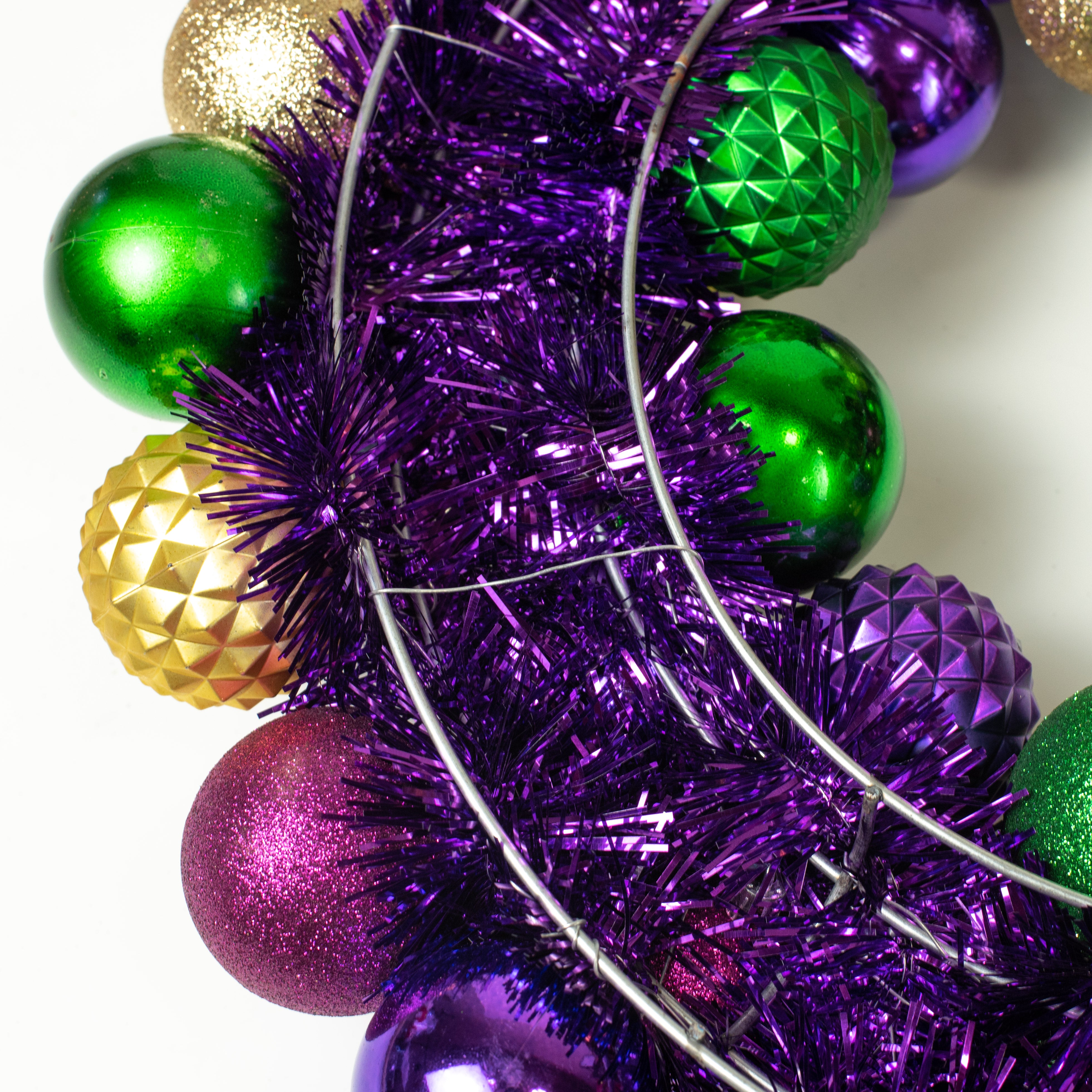 18" Mardi Gras Ornament Wreath