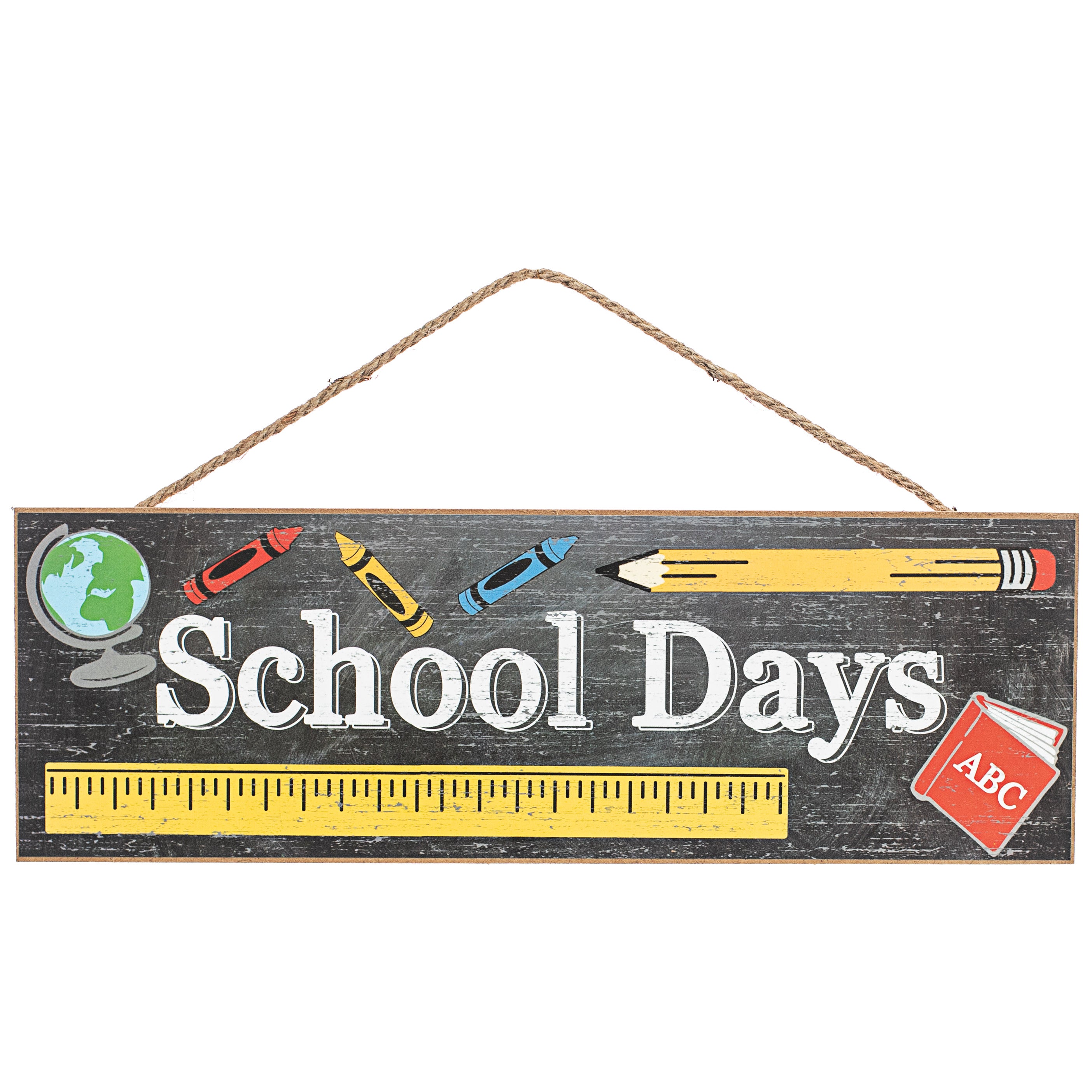 15" Wooden Sign: School Days