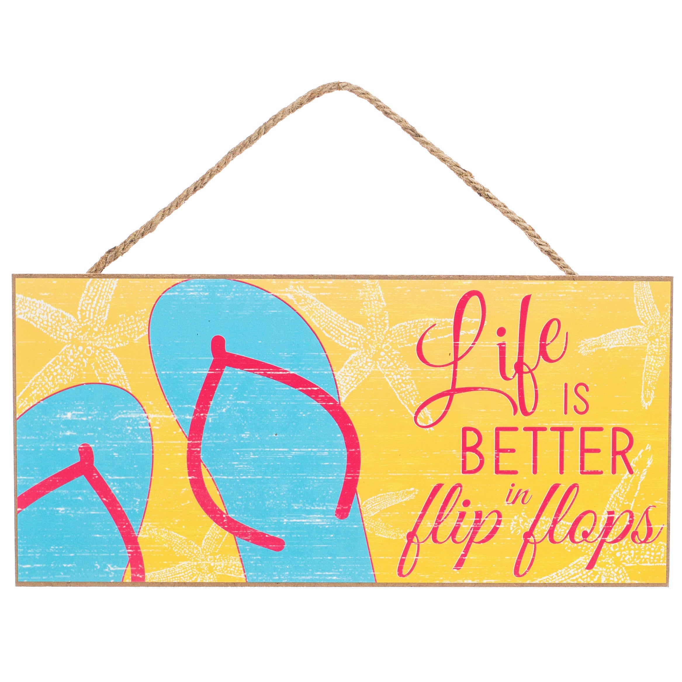 12" Wooden Sign: Life In Flip Flops