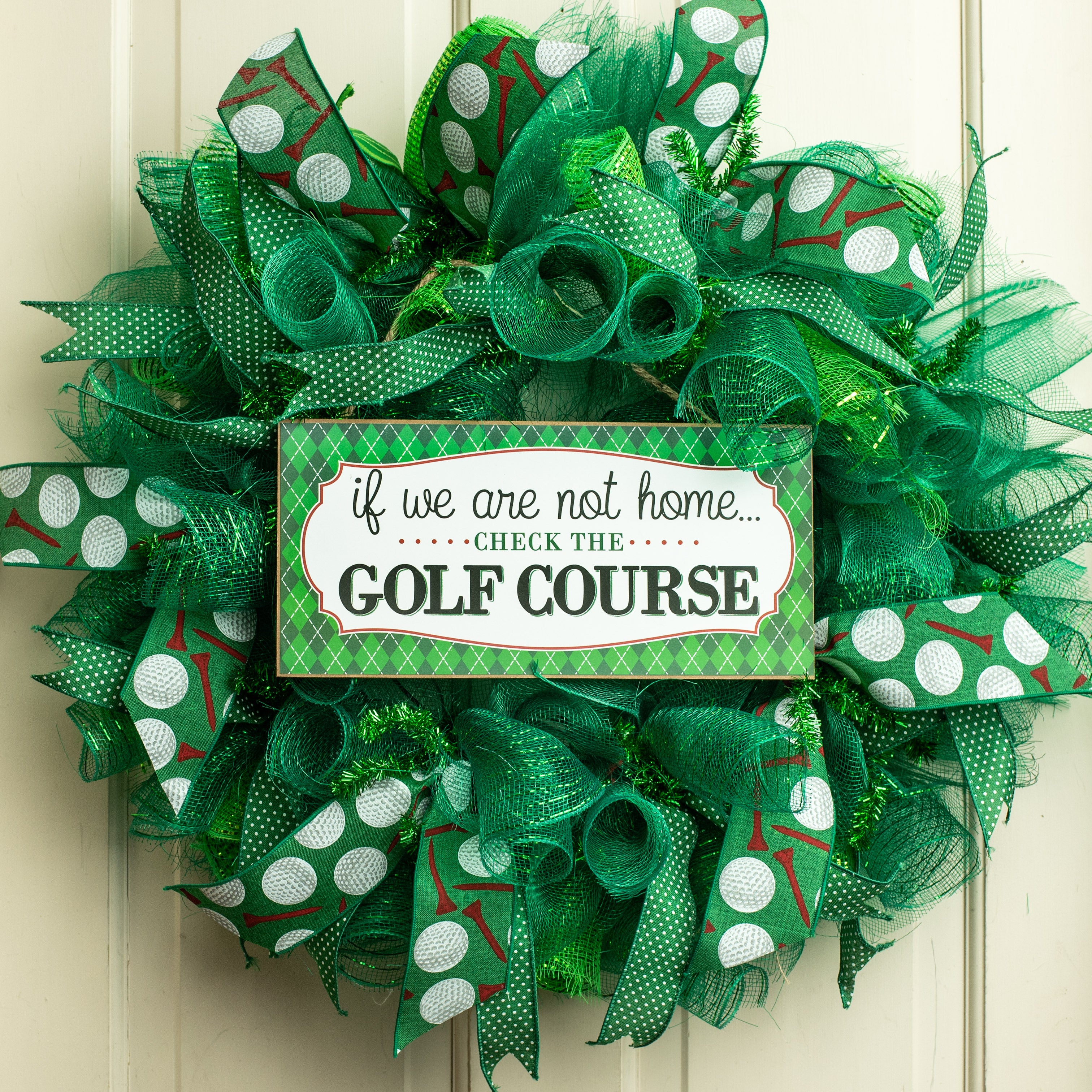 12" Wooden Sign: Golf Course