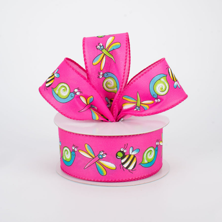 1.5" Bug Ribbon: Hot Pink (10 Yards)