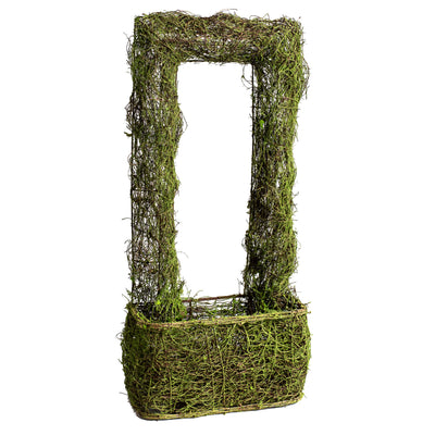 26" Mossy Twig Rectangle With Basket