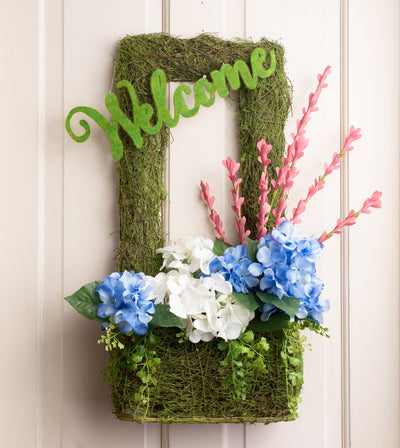 26" Mossy Twig Rectangle With Basket