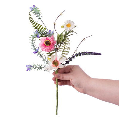 16" Floral Mix Pick: Zinnia, Daisy, Fern