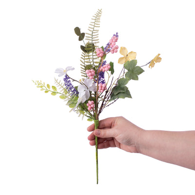 16" Floral Mix Pick: Dogwood, Berry, Lavender