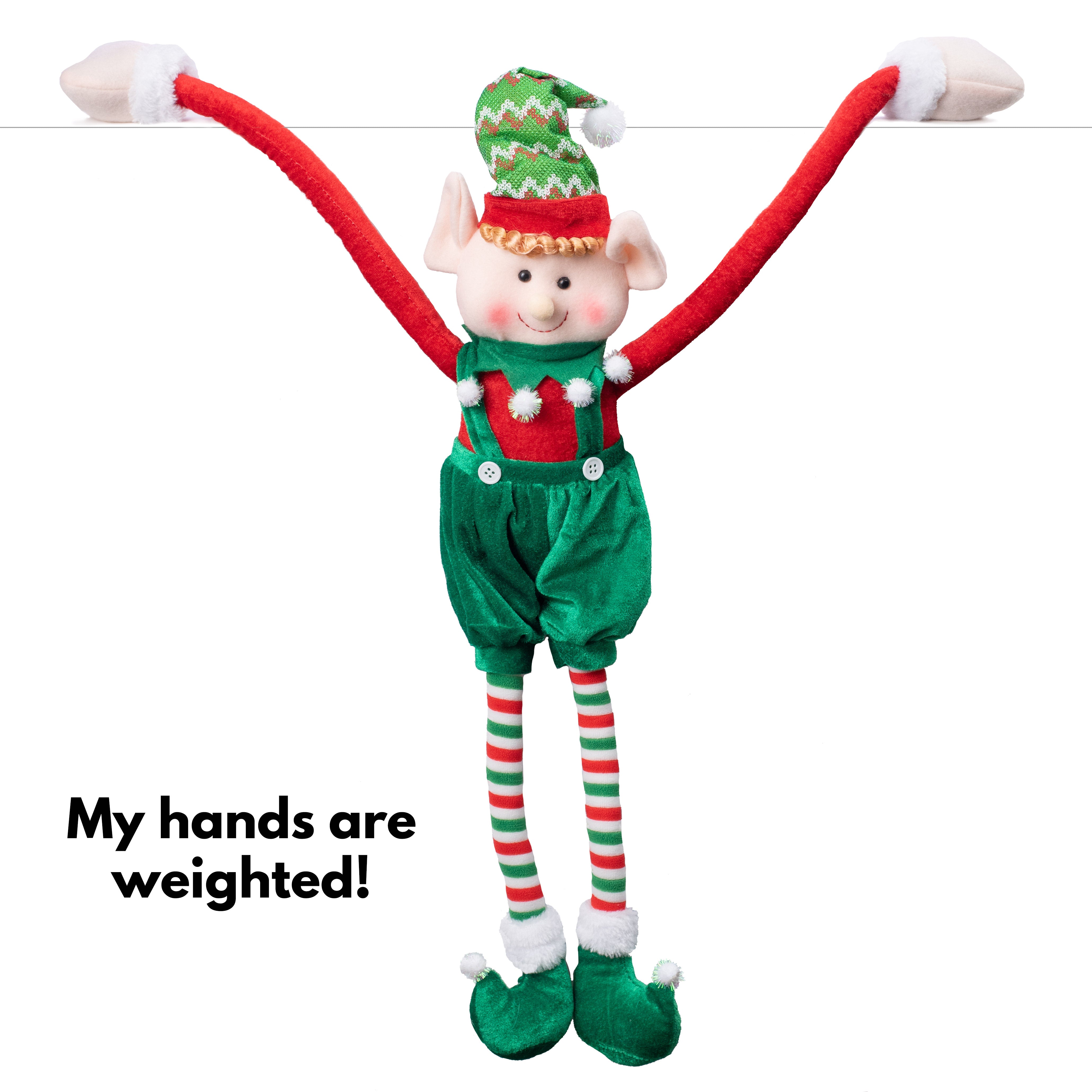 23" Long Limbs Elf: Green