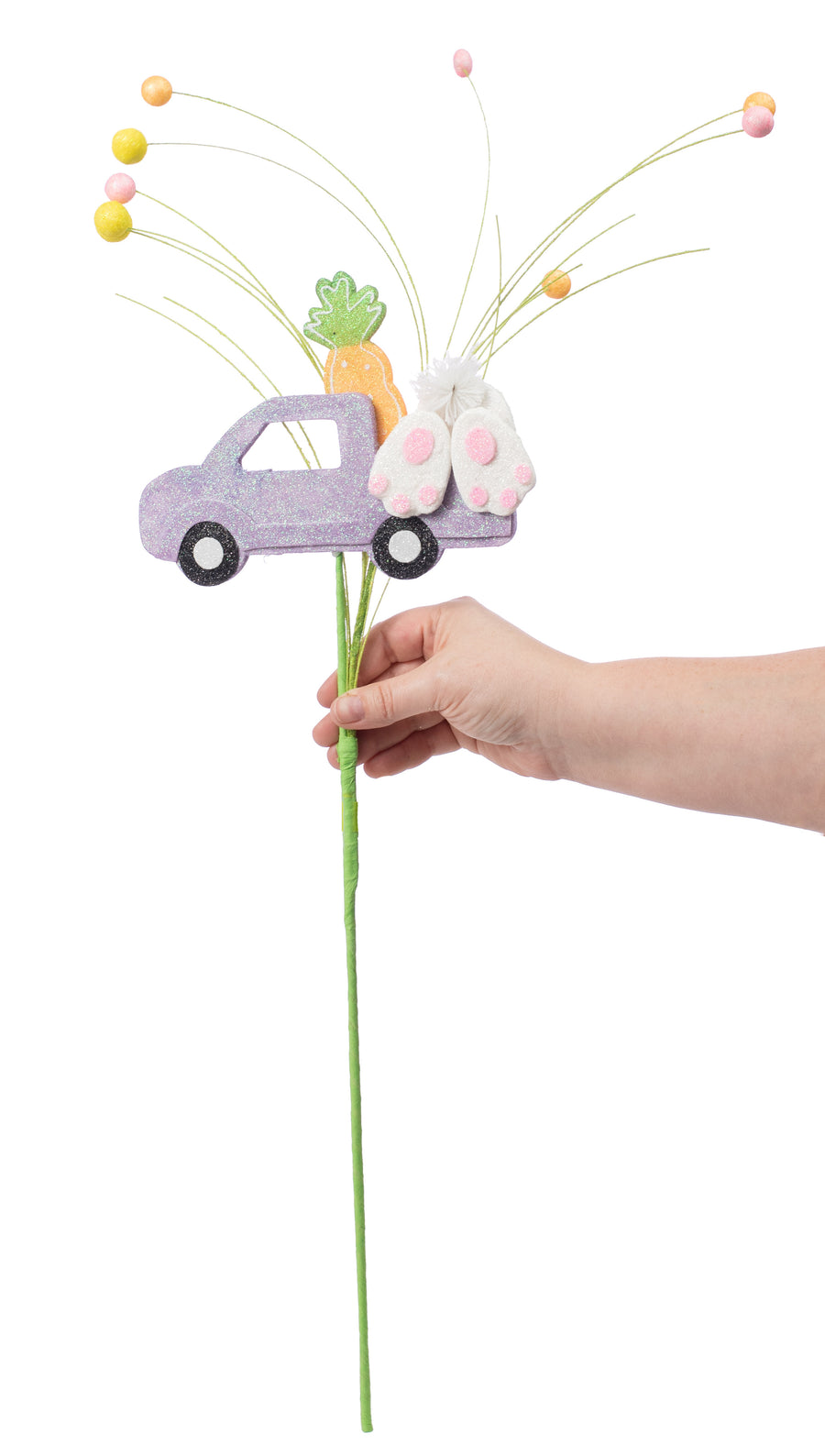 28" Glitter Easter Bunny Truck Spray