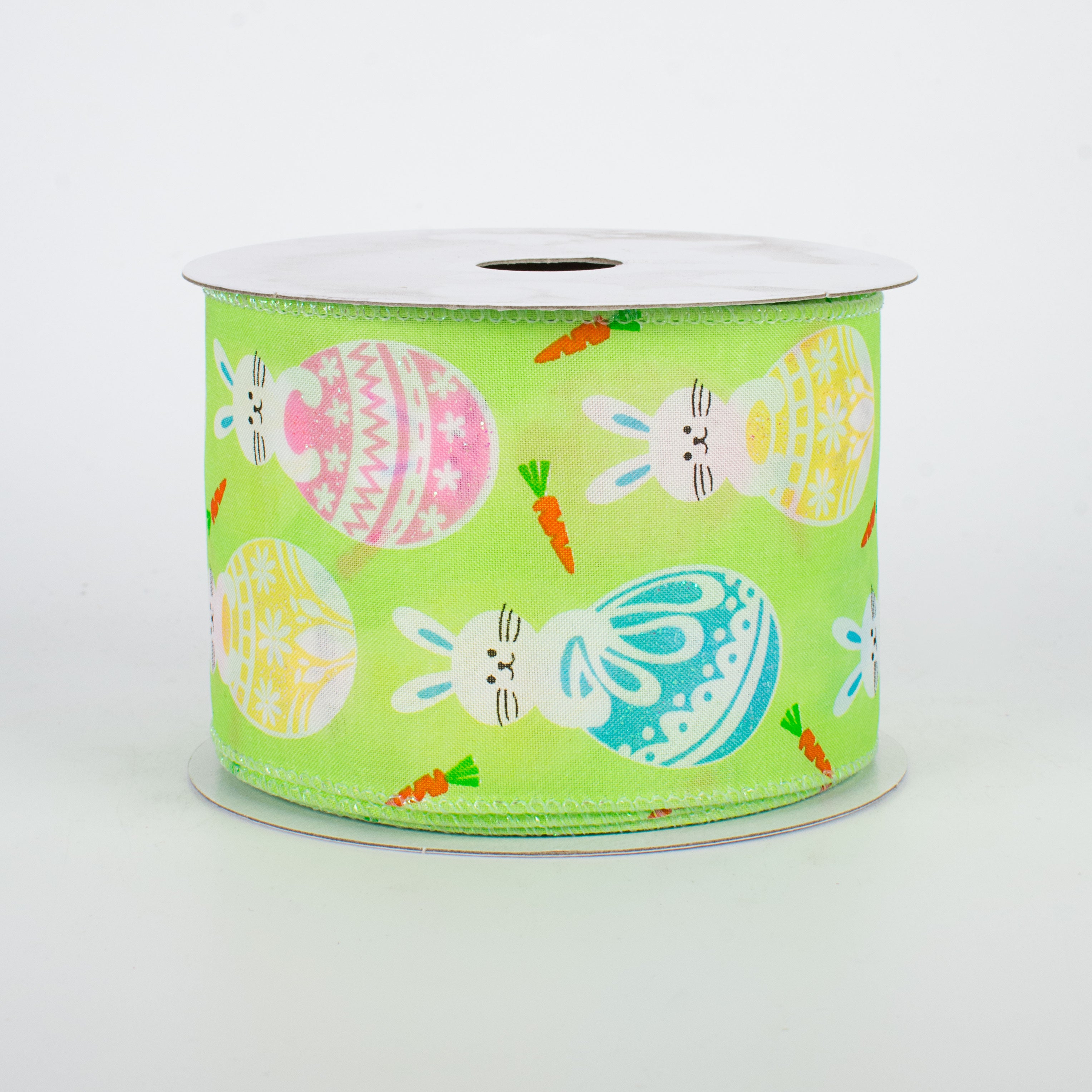 2.5" Easter Egg Bunny Ribbon: Lime (10 Yards)